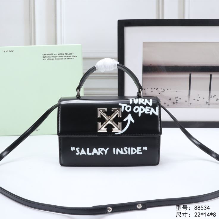 Off White Top Handle Bags - Click Image to Close